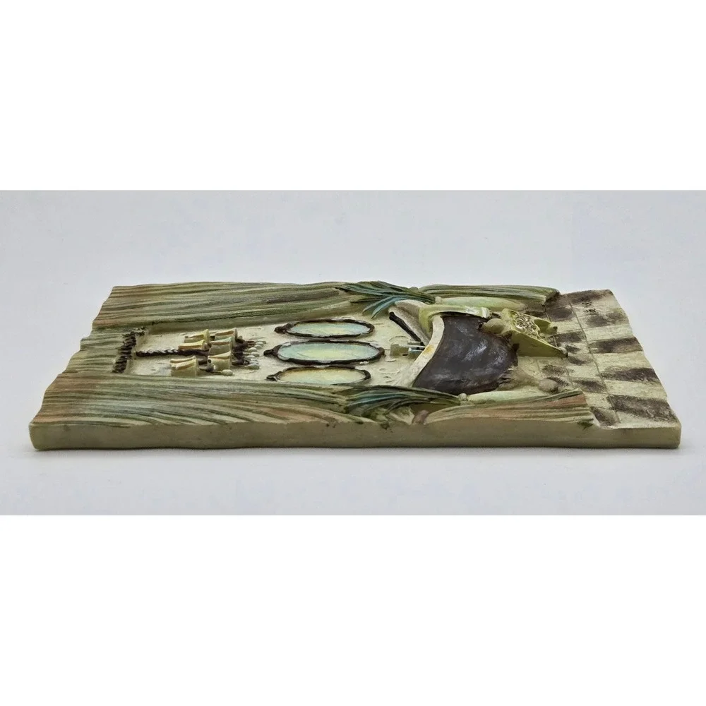 Kate McRostie Bathroom Wall Plaque Art Clawfoot Tub Resin‎ Shabby Chic Signed